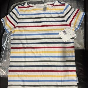 Liz Claiborne Colorful Striped Tee